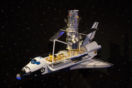 Een replica van de Space Shuttle